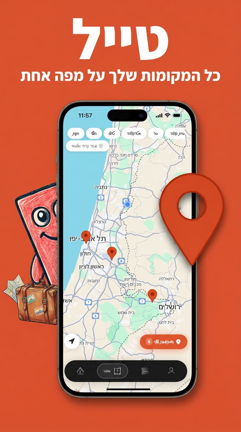 מפה — כל המקומות השמורים